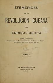 Tapa de Efemérides de la revolución cubana