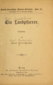 Tapa de Ein Landpfarrer