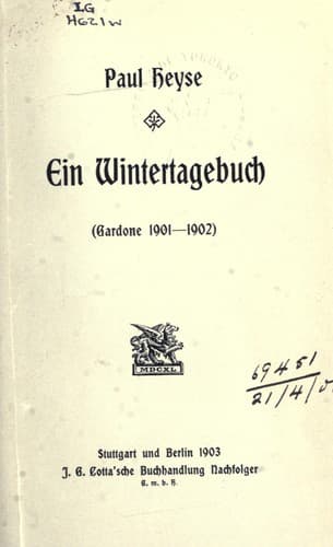 Tapa de Ein Wintertagebuch