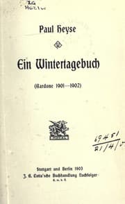 Tapa de Ein Wintertagebuch
