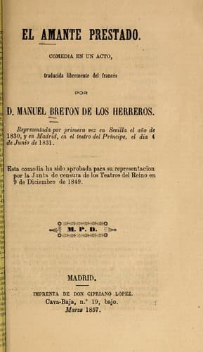 Tapa de El amante prestado