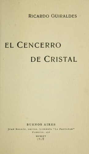 Tapa de El cencerro de cristal
