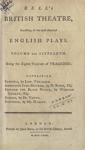 Tapa de Electra, a tragedy