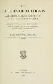 Tapa de The elegies of Theognis