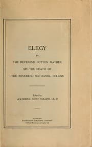 Tapa de Elegy on the death of the Reverend Nathaniel Collins