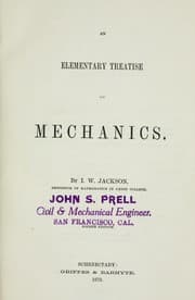 Tapa de An elementary treatise on mechanics
