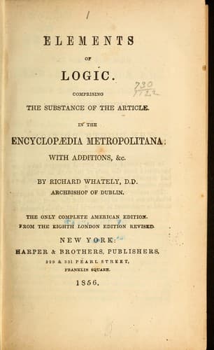Tapa de Elements of logic