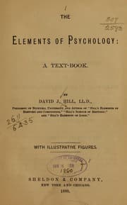 Tapa de The elements of psychology