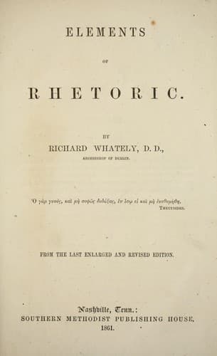 Tapa de Elements of rhetoric