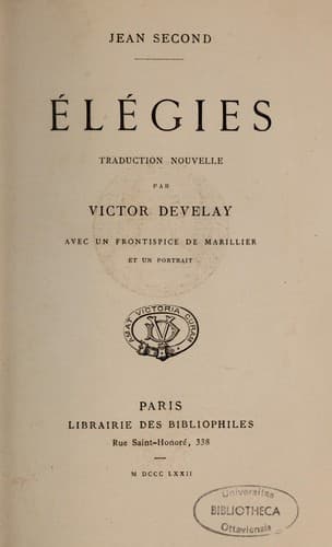 Tapa de Elégies
