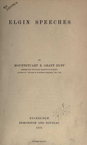 Tapa de Elgin speeches