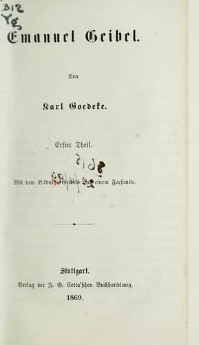 Tapa de Emanuel Geibel
