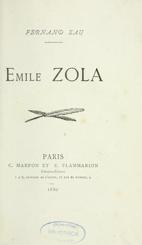 Tapa de Emile Zola