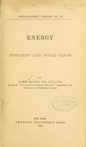 Tapa de Energy: efficient and final cause