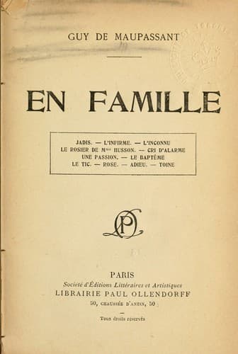 Tapa de En famille