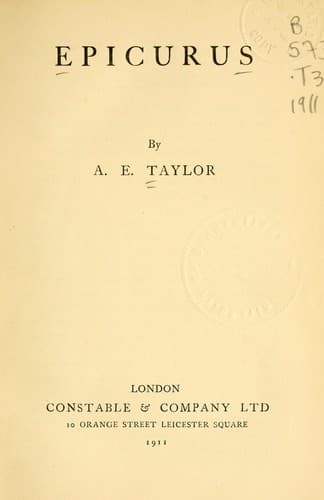 Tapa de Epicurus