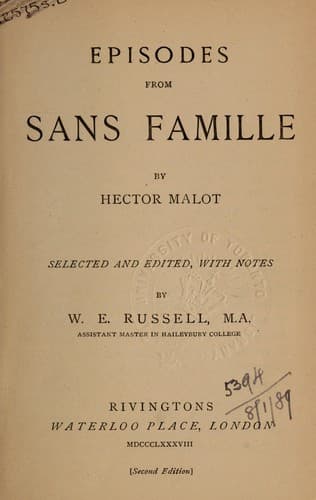 Tapa de Episodes from Sans famille