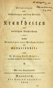 Tapa de Erfahrungen und Abhandlungen aus dem Gebiethe der Krankheiten des weiblichen Geschlechtes
