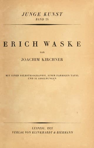 Tapa de Erich Waske