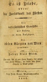 Tapa de Es ist Friede, oder, Die Zurückkunft des Fürsten