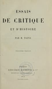 Tapa de Essais de critique et d'histoire