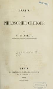 Tapa de Essais de philosophie critique
