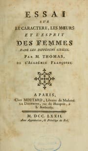 Tapa de Essai sur le caractère, les mœurs et l'esprit des femmes