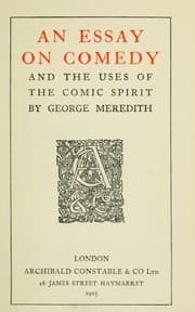 Tapa de An essay on comedy, and the uses of the comic spirit