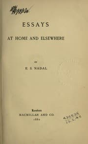 Tapa de Essays at home and elsewhere