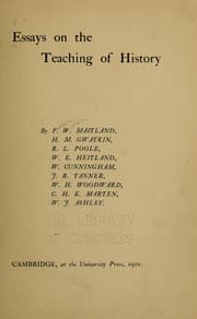 Tapa de Essays on the teaching of history