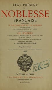 Tapa de Etat present de la noblesse francaise contenant