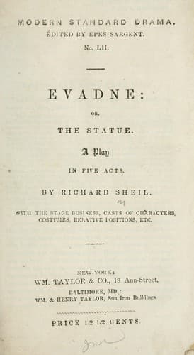 Tapa de Evadne, or, The statue