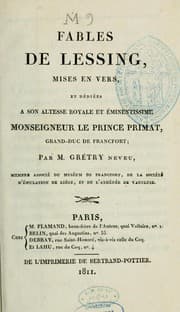 Tapa de Fables de Lessing