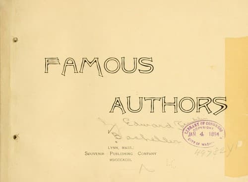Tapa de Famous authors