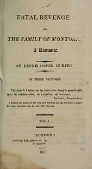 Tapa de Fatal revenge; or, The family of Montorio
