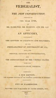 Tapa de The Federalist, on the new Constitution, written in the year 1788