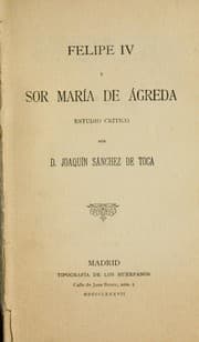 Tapa de Felipe 4 y sor María de Ágreda, estudio crítico