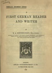 Tapa de A first German reader and writer