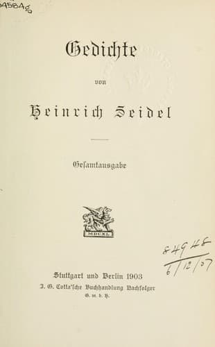 Tapa de Gedichte