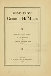 Tapa de Gems from George H. Miles