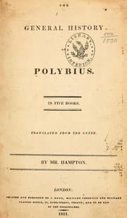 Tapa de The general history of Polybius