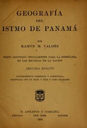 Tapa de Geografía del istmo de Panamá