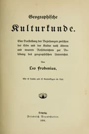 Tapa de Geographische Kulturkunde
