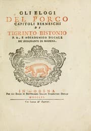 Tapa de Gli Elogi del porco capitoli berneschi