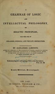 Tapa de A grammar of logic and intellectual philosophy