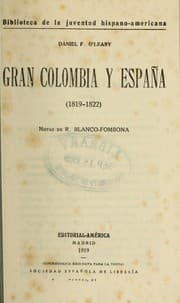 Tapa de Gran Colombia y España (1819-1822)