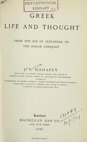 Tapa de Greek life and thought