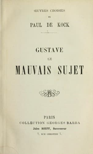 Tapa de Gustave, le mauvais sujet