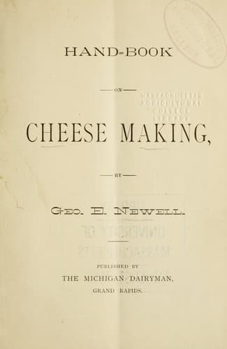 Tapa de Hand-book on cheese making