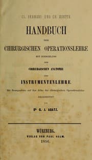 Tapa de Handbuch der chirurgischen Operationslehre